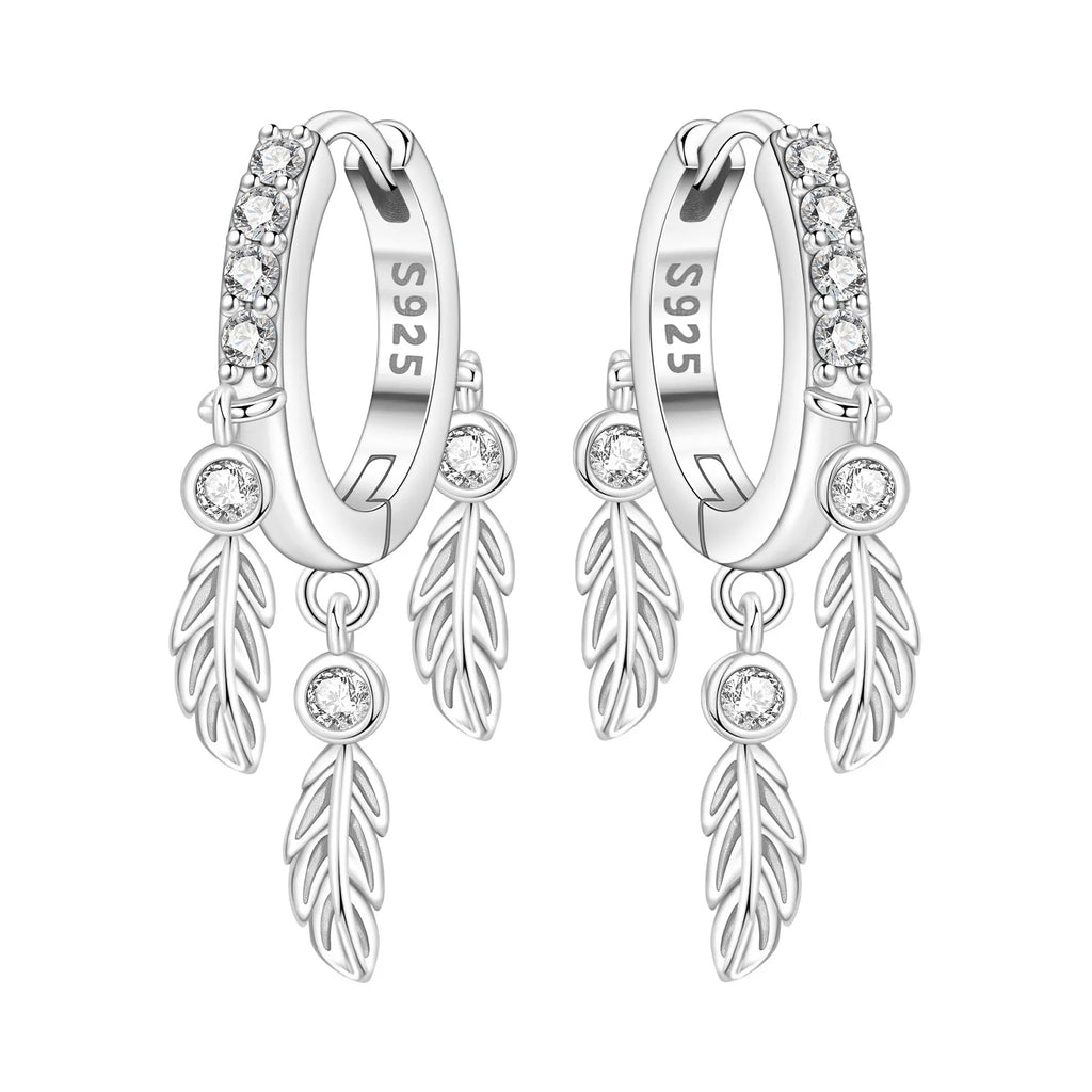 925 Sterling Silver Pink Heart Musical Note Drop Earrings Fashion Jewellery