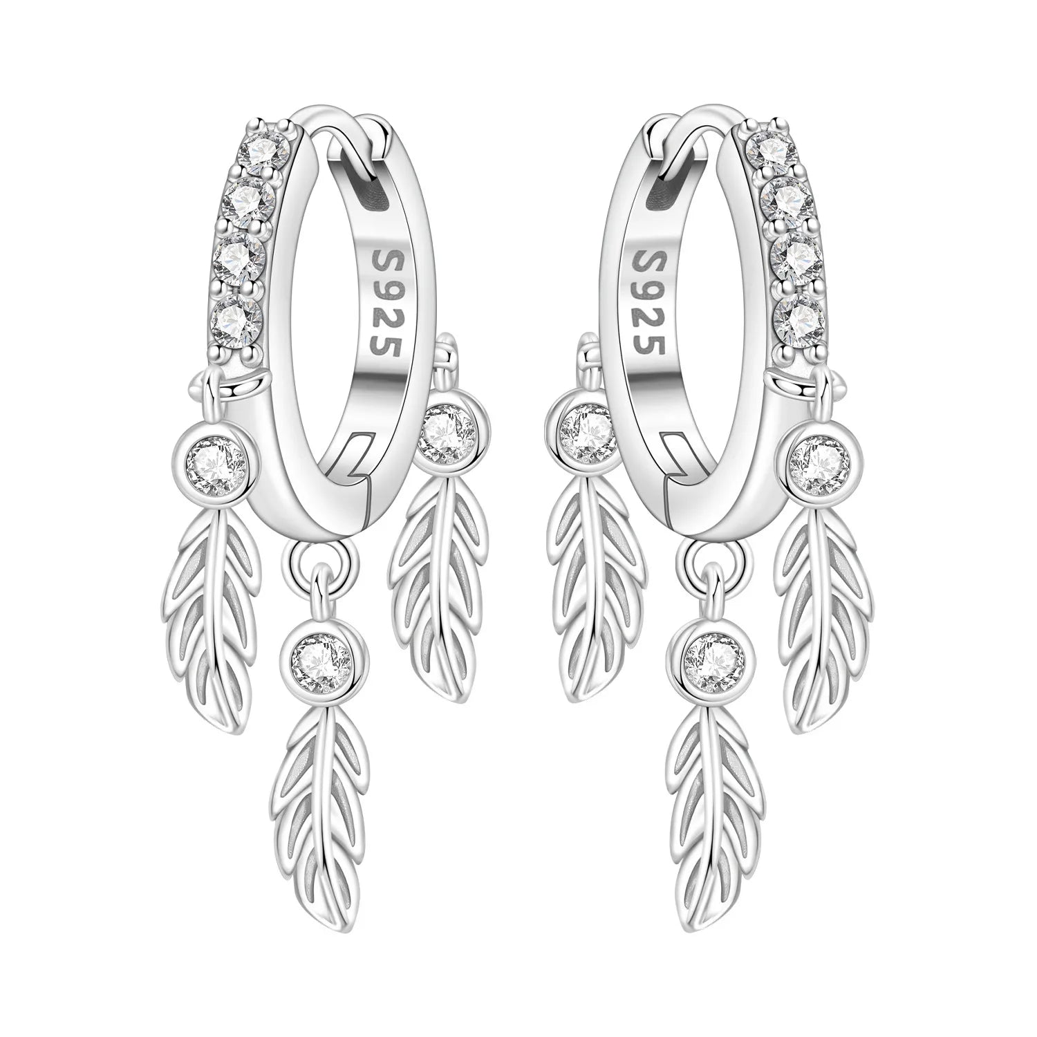 925 Sterling Silver Pink Heart Musical Note Drop Earrings Fashion Jewellery