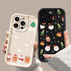 Christmas Santa Elk Case for iPhone 17 16 15 14 13 12 11 Pro Max XR 7 8 Plus