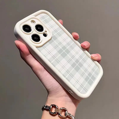Retro Checkered Soft Case for Samsung Galaxy S25 S24 S23 S22 Ultra FE A55