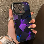 Fashion Honeycomb Building Block IMD Case for iPhone 16 15 14 13 Pro