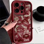 Moonlit Red Flower Case for iPhone 17 16 15 14 13 12 11 Pro Max Plus 17 Air
