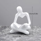 Nordic Abstract Reading Book Statue Resin Figurine Office Desktop Handmade Crafts