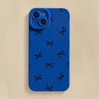Black Bow Phone Case for iPhone 16 15 14 13 12 11 Pro Max SE