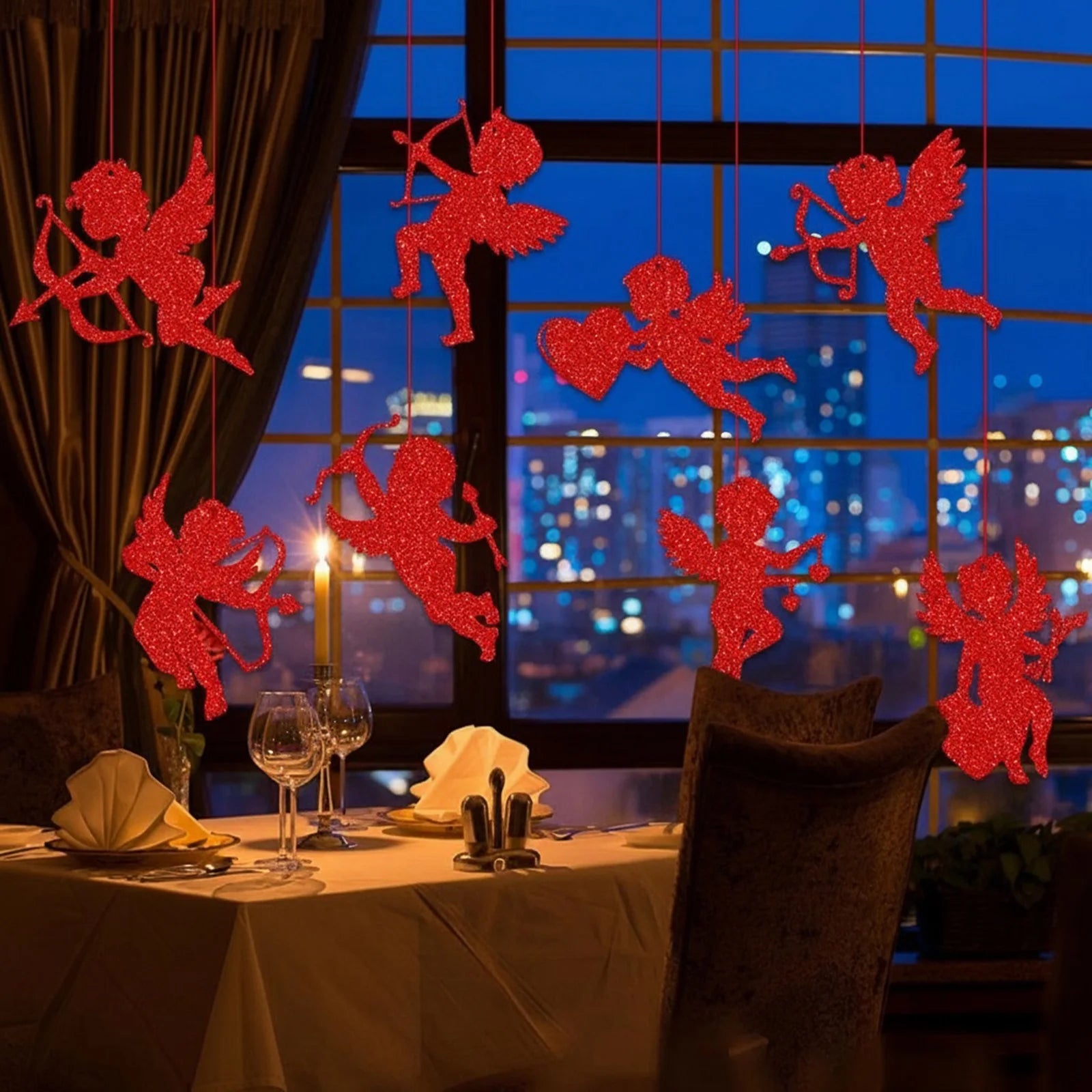 8 Cupid Hanging Red Angel Tags Wedding Anniversary Valentine's Day Gift Ship from UK