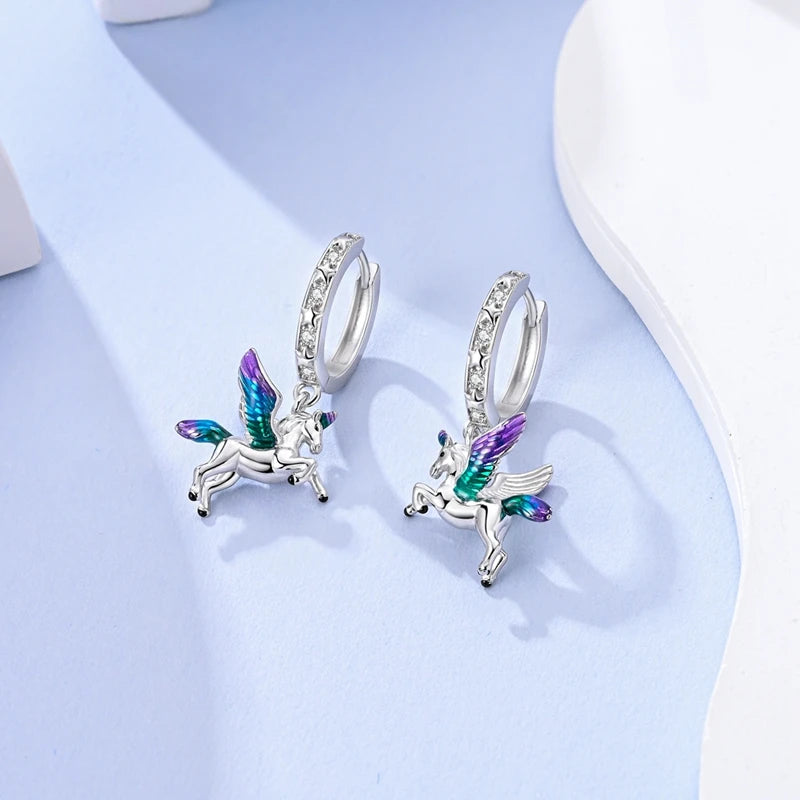 925 Sterling Silver Cats Dogs Animals Hoop Ear Studs Anniversary Gift