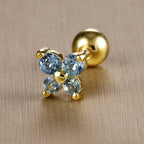 1PC Stainless Steel Birthstone Mini Stud Earrings 12 Constellation