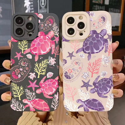 Sea Turtle Shockproof Soft Case for Samsung S25 S24 S23 Ultra A16
