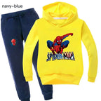 Kids Spiderman Print Hoodie & Pants Suit Boys Girls Casual Clothing Set