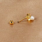 1PC Stainless Steel Mini Zircon Cross Stud Earrings Gold Helix Tragus