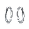 925 Sterling Silver Minimalist Designed Hoop Earrings Fine Birthday Gift