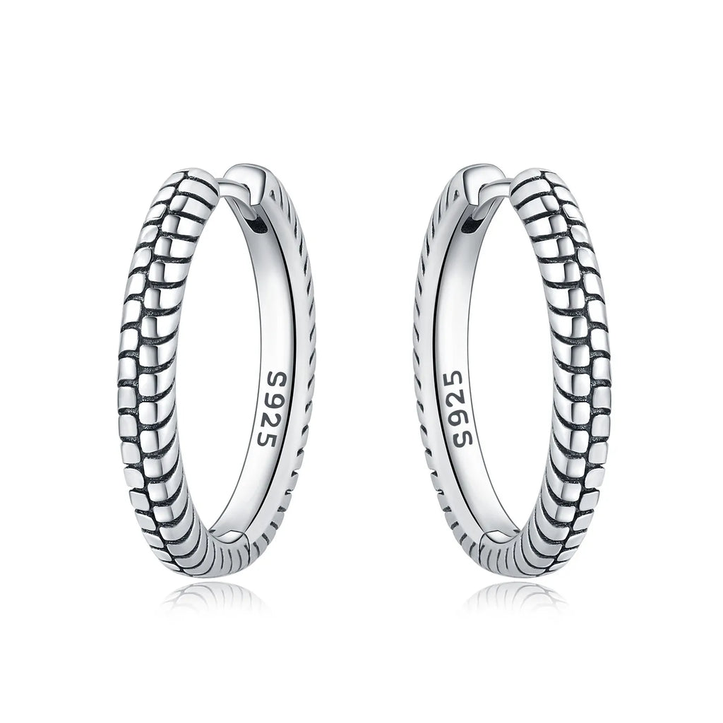 925 Sterling Silver U-shaped Simple Versatile Hoop Earrings Jewellery Gift