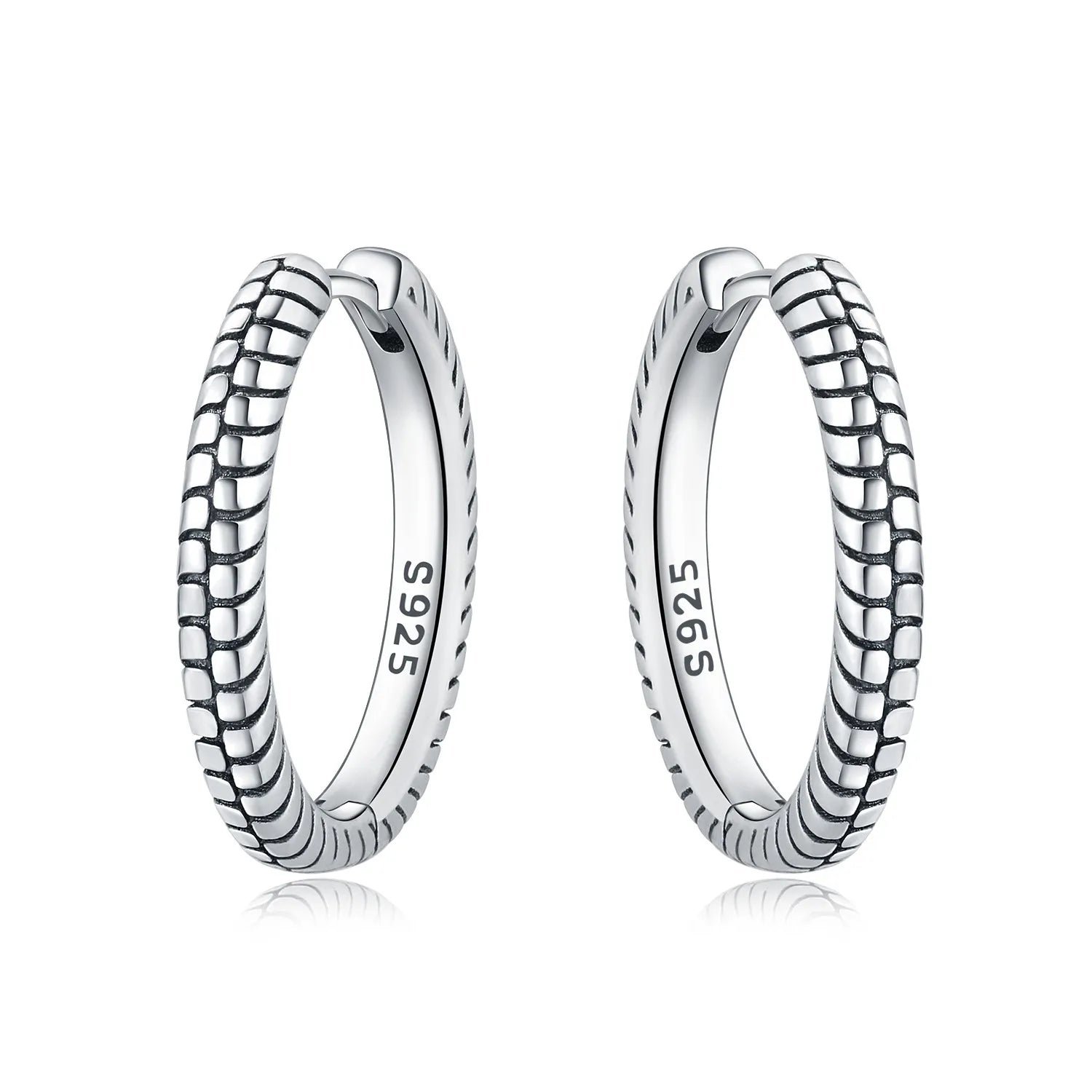 925 Sterling Silver U-shaped Simple Versatile Hoop Earrings Jewellery Gift