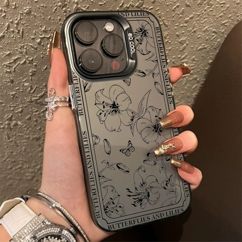 Fresh Moon Star Silver IMD Case for iPhone 16 15 14 13 12 Pro Max
