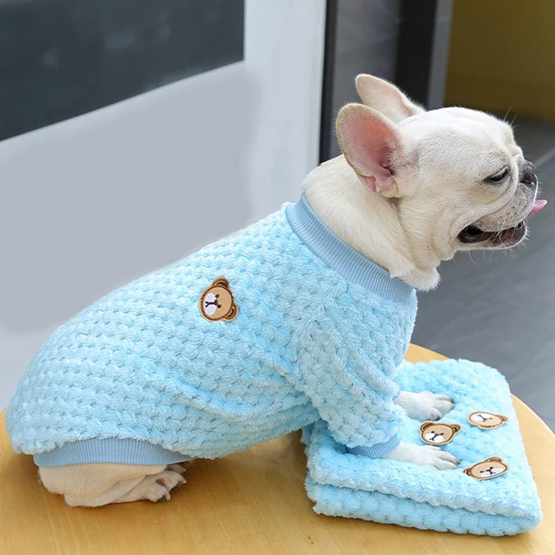 Autumn Winter Fleece Dog Cat Warm Coat Small Pet Clothing