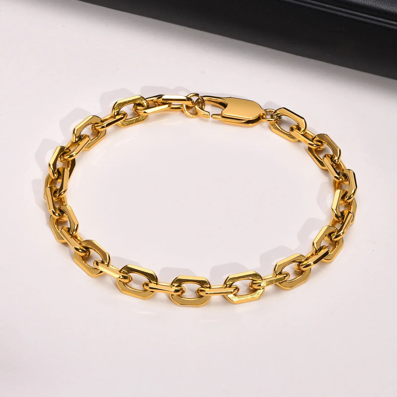 Stainless Steel Chain Bracelet for Women Men Layered Jewelry