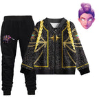 Girls Kpop Demon Hunters Rumi Cosplay Costume Coat & Pants 2PC Halloween Suit