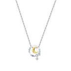 Original 925 Sterling Silver 18K Gold Heart Lock and Key Necklace Y-shaped Chain Necklace For Women Memorial Prayer Jewelry Gift