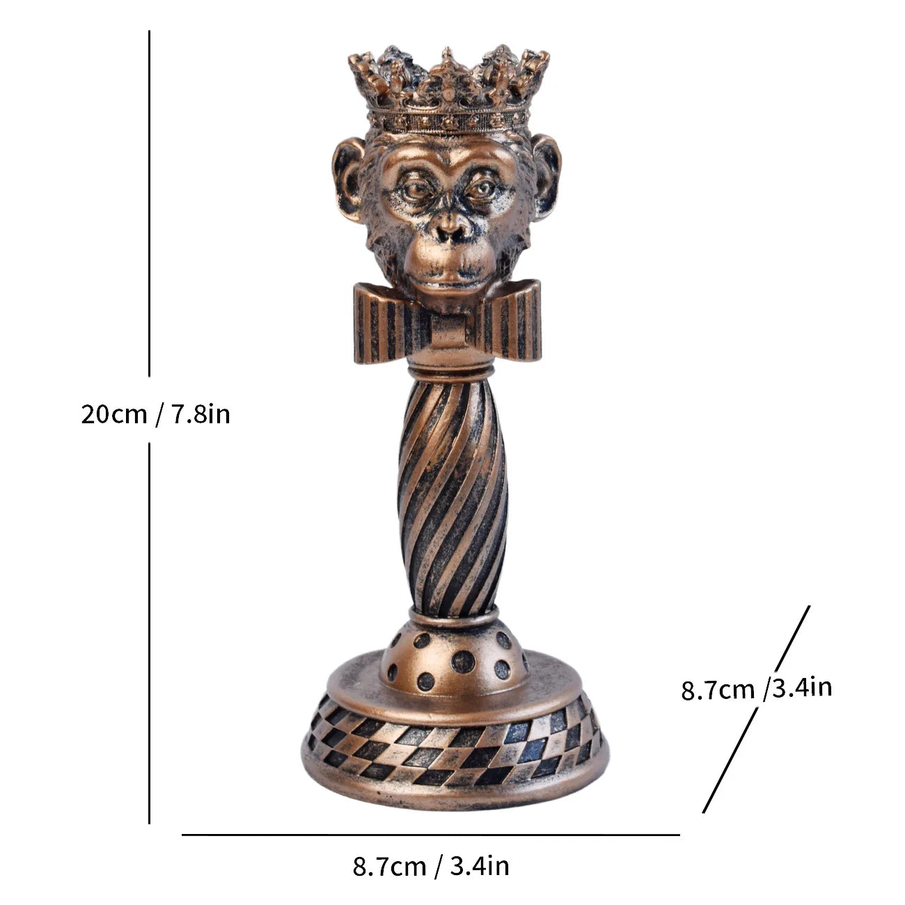 Animal Head Candlestick Resin Holder Horse Eagle Bulldog Monkey Lion Wolf Figurines