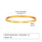 Open Adjustable Star Starburst Cuff Bangle Bracelet for Women Stainless Steel Cubic Zirconia Inlay Charm Layered Jewelry