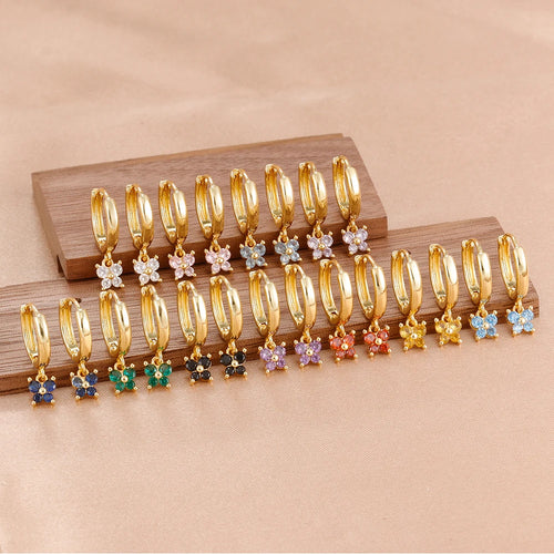 1 Pair Fashion Stainless Steel Zircon Butterfly Pendant Earrings Helix