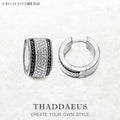 Creole Hinged Hoop Earrings 925 Sterling Silver Glam Fashion Gift