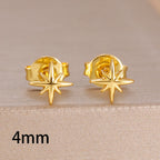 Fashion Minimalist Star Stud Earring 14K Gold Plated Mini Daily