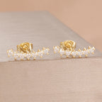 2PCS Fashion Geometry Zirconia Twinkle Star Stud Earrings Shinny