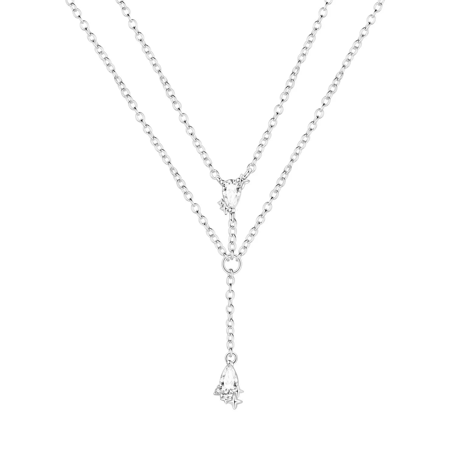 Original 925 Sterling Silver 18K Gold Heart Lock and Key Necklace Y-shaped Chain Necklace For Women Memorial Prayer Jewelry Gift