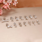 1PC Stainless Steel Star Moon Cartilage Piercing 18K Gold Plated