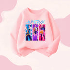 Girls Spring Long Sleeve Casual Sweatshirt O-Neck Breathable Sport Top