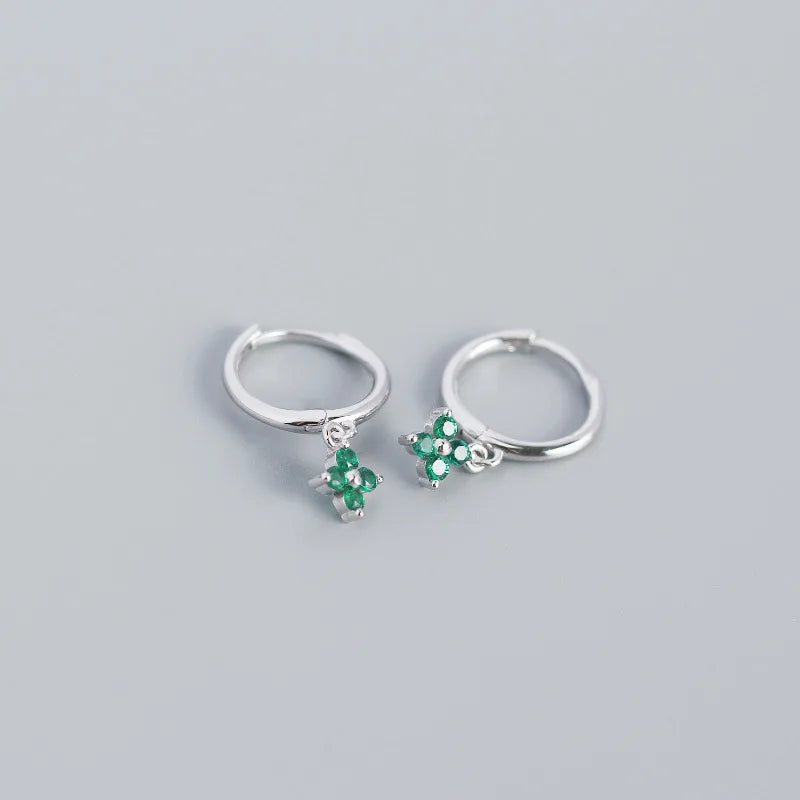 2PC Stainless Steel Cubic Zirconia Small Hoop Earrings Helix Tragus