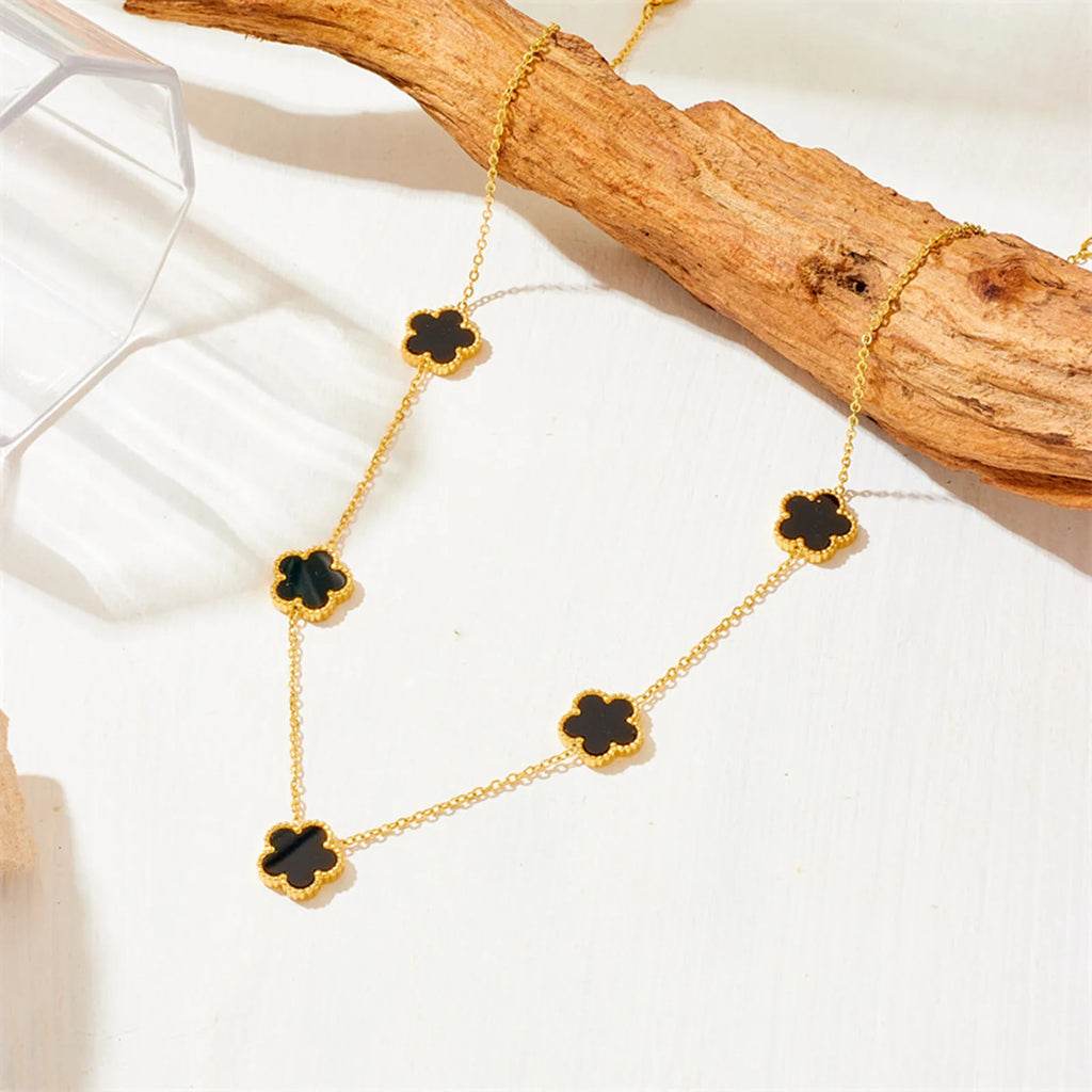Cubic Zirconia Floral Bracelet for Women18k Gold Plated Link Statement Jewelry