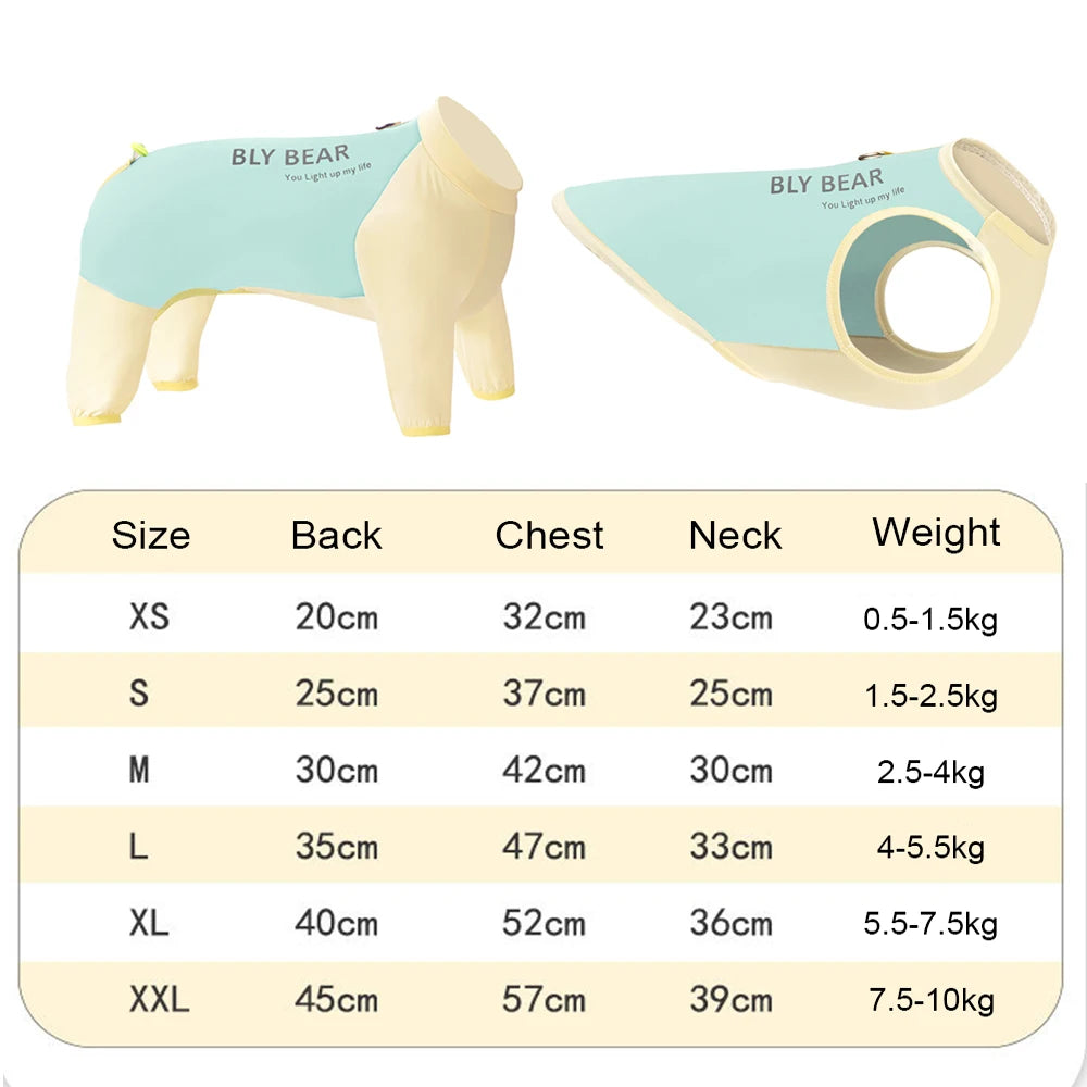 Dog Cooling Vest Summer UV Sun Protection Breathable Mesh Ice Jacket Adjustable