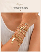 316L Stainless Steel Cross Bracelet for Women, Fashion Adjustable Chain Religious Christian Jewelry