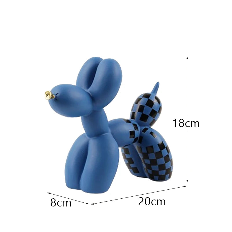 Orange Pink Balloon Dog Statues Decorative Figurines Living Room Bookshelf Office Pop