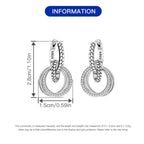 925 Sterling Silver Classic Multi Ring Drop Earrings Elegant Birthday Jewellery