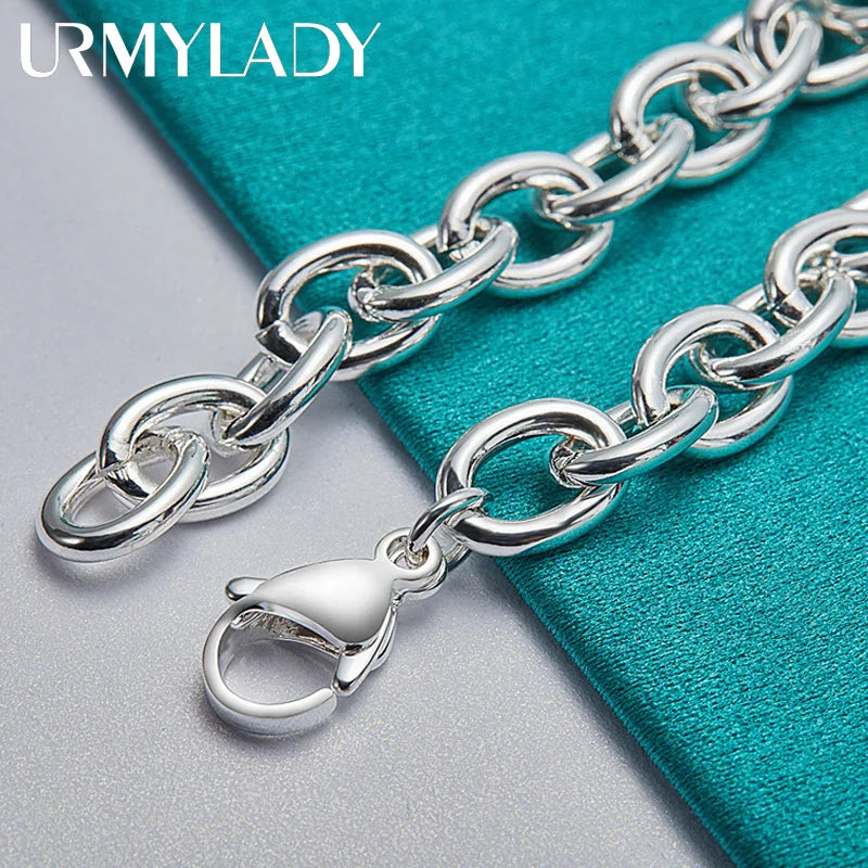 Heart Brand Pendant Bracelet 925 Sterling Silver Women Wedding Engagement