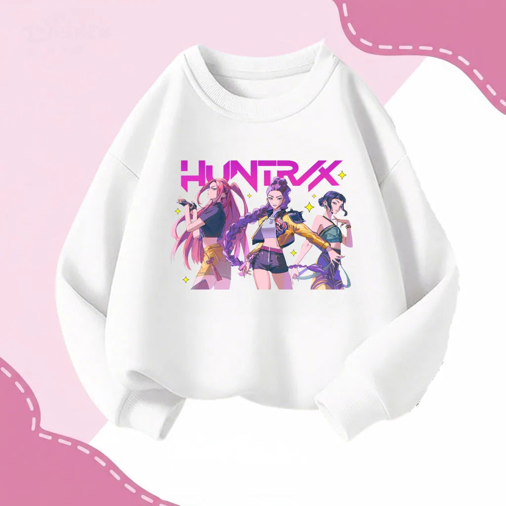 K-pop Girls Casual Sweatshirt O-Neck Long Sleeve Fashion Hoodie Pullover