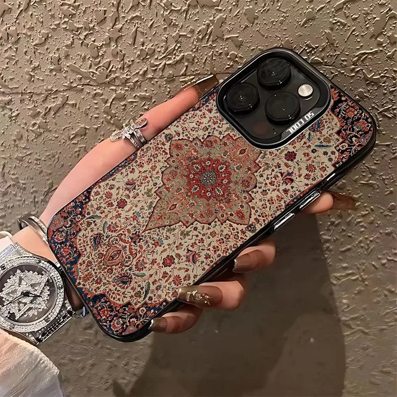 Persian Carpet Electroplate Case for Samsung S25 S24 Ultra S23 A16