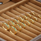 1Pair Stainless Steel Minimal Hoop Earrings Crystal Zirconia Trend