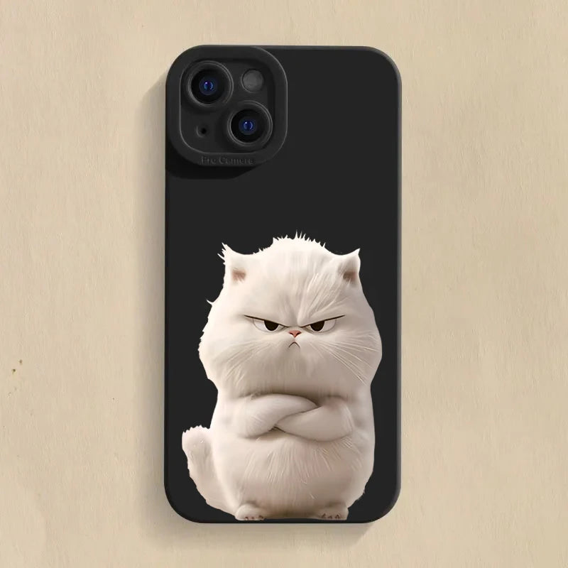 Funny Cool Cat Matte Case for iPhone 17 16 15 14 13 12 11 Pro Max