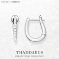 Classic Rose Creole Hinged Hoop Earrings 925 Sterling Silver Fashion