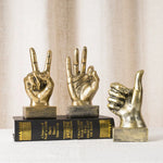 Resin Gesture Hand Finger Figurines Sculpture Retro Ornament Shop Interior Decor