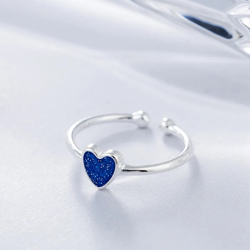 925 Sterling Silver Heart Adjustable Ring Engagement Wedding Luxury Jewellery Wholesale