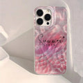 Floral Water Wave Glossy Case for iPhone 16 15 14 13 12 11 Pro Max XR Plus