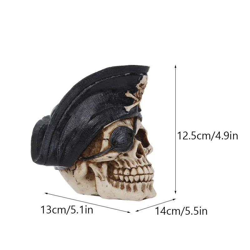 Creative Skull Sculpture Halloween Decoration Handmade Head Skeleton Statue Model