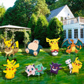 8pc Pokemon Yard Signs with Stakes Outdoor Party Decorations - Ship from UK