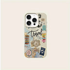 Travel Collage Lychee Case for iPhone 17 16 15 14 13 12 Pro Max