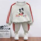 Boys and Girls Side Stripe Trousers Set Hoodie and Trousers 2-Piece Tracksuit